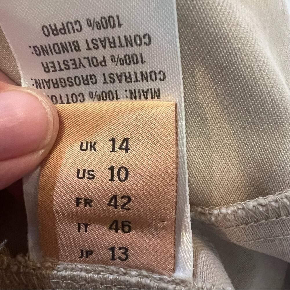 Maggie Marilyn Game Changer Side Striped Flare Leg Pants size 10 in tan - Picture 7 of 16